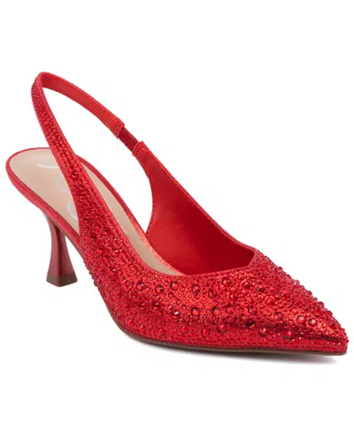 SUGAR WOMEN'S DAZZY SLINGBACK RHINESTONE DRESS PUMPS