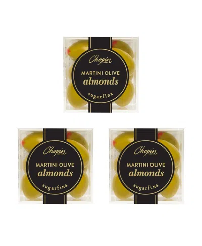 SUGARFINA MARTINI OLIVE CANDY ALMONDS, 3 PIECE
