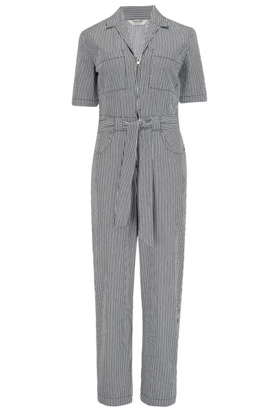 SUGARHILL BRIGHTON WOMEN'S BLACK / WHITE MEREDITH BOILERSUIT MONOCHROME STRIPE