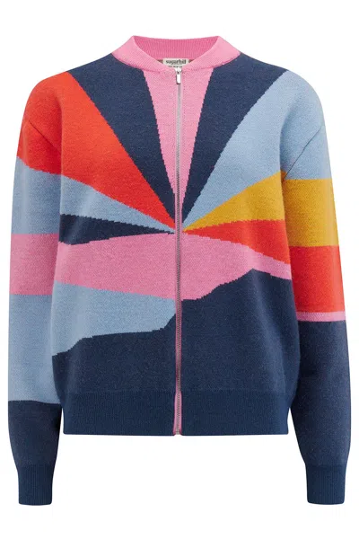 SUGARHILL BRIGHTON WOMEN'S SOLANA KNITTED BOMBER MULTI, SUNRAYS