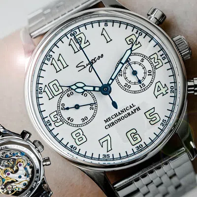 SUGESS SUGESS CHRONO WALKER ENAMEL DIAL CHRONO MECHANICAL WATCH SEAGULL 1963 SUCHP004S
