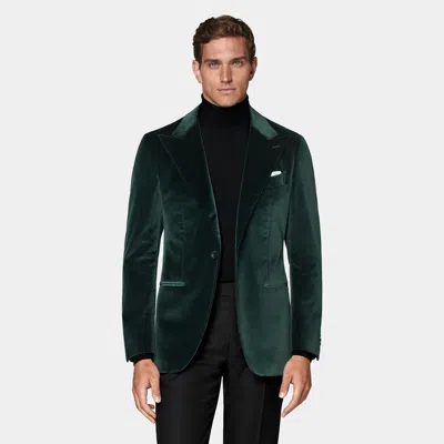 SUITSUPPLY DARK GREEN TAILORED FIT HAVANA DINNER JACKET