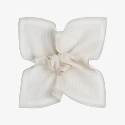 SUITSUPPLY LIGHT BROWN HOUNDSTOOTH POCKET SQUARE