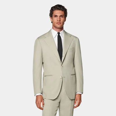 SUITSUPPLY LIGHT GREEN PERENNIAL RELAXED FIT ROMA SUIT