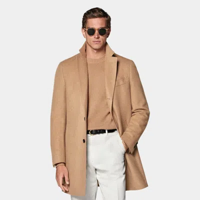 SUITSUPPLY MID BROWN OVERCOAT