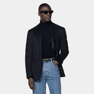 SUITSUPPLY NAVY RELAXED FIT ROMA BLAZER