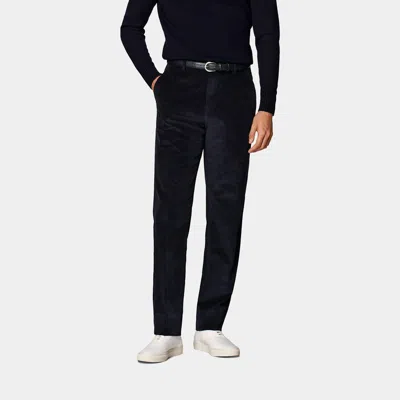 SUITSUPPLY NAVY STRAIGHT LEG TROUSERS
