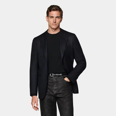 SUITSUPPLY NAVY TAILORED FIT HAVANA SUIT JACKET