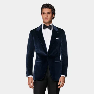 SUITSUPPLY NAVY TAILORED FIT HAVANA DINNER JACKET