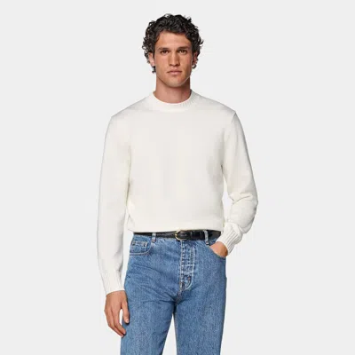 SUITSUPPLY OFF-WHITE MERINO CREWNECK