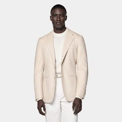 SUITSUPPLY SAND TAILORED FIT HAVANA SUIT JACKET