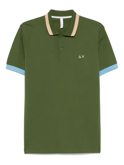 SUN 68 LOGO-EMBROIDERED POLO SHIRT