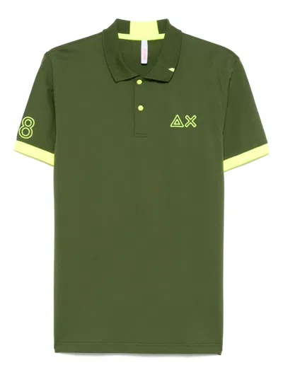 SUN 68 LOGO-EMBROIDERED POLO SHIRT