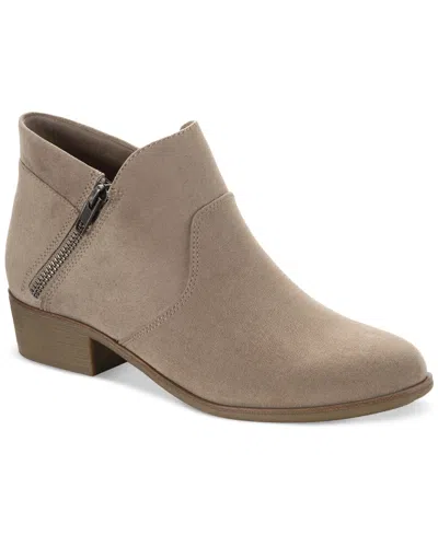 SUN + STONE WOMEN'S ADELINEE DOUBLE ZIP ANKLE BOOTIES, CREATED FOR MACY'S