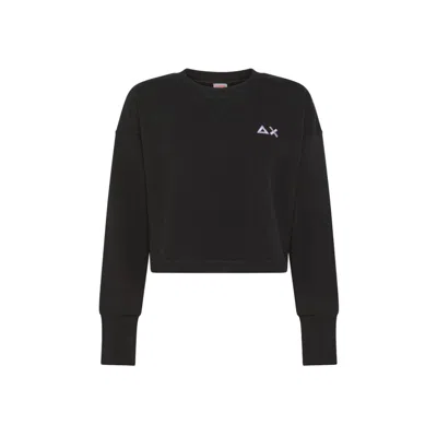 SUN 68 SUN68 - CROPPED SWEATSHIRT BLACK F34208