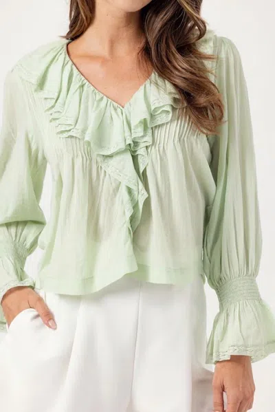SUNDAYS OPHELIA TOP IN MINT GREEN