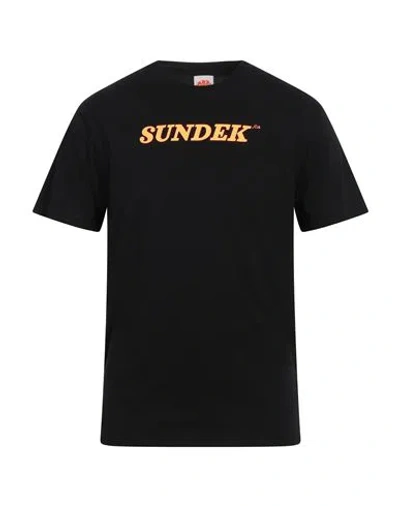 SUNDEK SUNDEK MAN T-SHIRT BLACK SIZE XXL COTTON