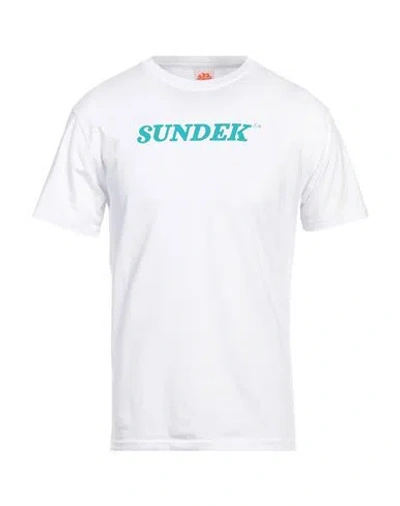 SUNDEK SUNDEK MAN T-SHIRT WHITE SIZE 3XL COTTON