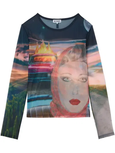 SUNNEI ANNAMARIE PRINT T-SHIRT