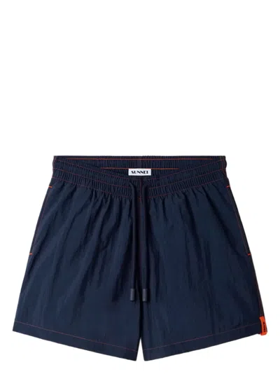 SUNNEI CONTRAST-STITCH SWIM SHORTS