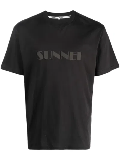 SUNNEI LOGO-PRINT COTTON T-SHIRT