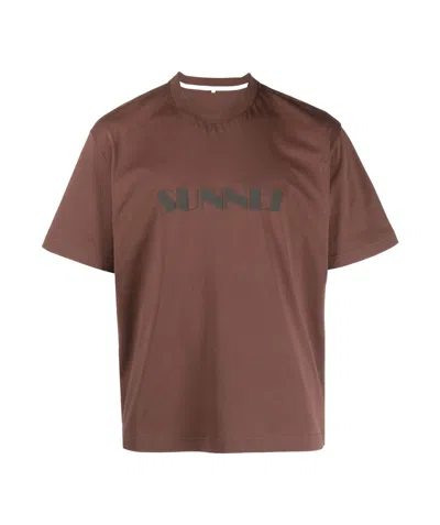 SUNNEI LOGO-PRINT COTTON T-SHIRT