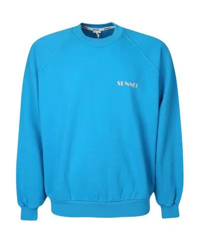 SUNNEI SUNNEI LOGO PRINTED CREWNECK SWEATSHIRT