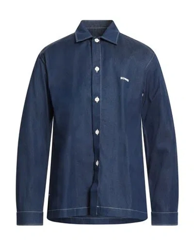 SUNNEI SUNNEI MAN DENIM SHIRT BLUE SIZE L COTTON