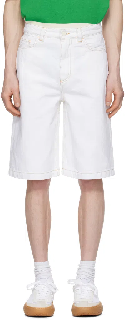 SUNNEI WHITE CLASSIC DENIM SHORTS