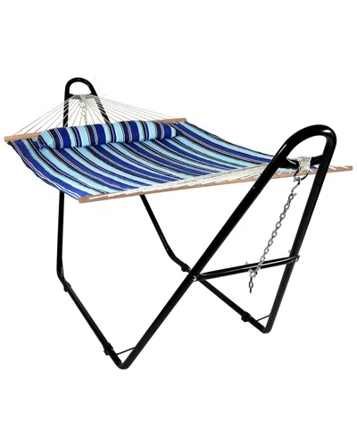 SUNNYDAZE SUNNYDAZE QUILTED 2-PERSON HAMMOCK WITH UNIVERSAL STEEL STAND
