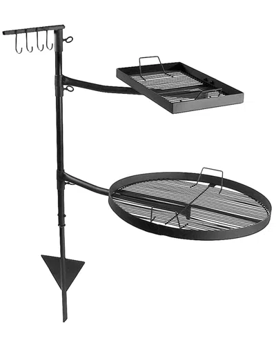 SUNNYDAZE SUNNYDAZE STEEL DUAL FIRE PIT CAMPFIRE COO GRILL SYSTEM ROUND RECTANGLE