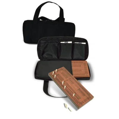 SUNNYWOOD TRAVELING TRIPLE TRACK CRIBBAGE WITH CARRYING CASE