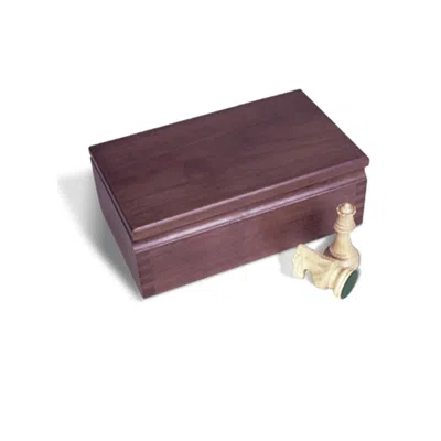 SUNNYWOOD WALNUT COLORED WOOD CHESS BOX