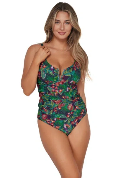 SUNSETS SUNSETS ZURI V-WIRE TANKINI SWIMSUIT TOP