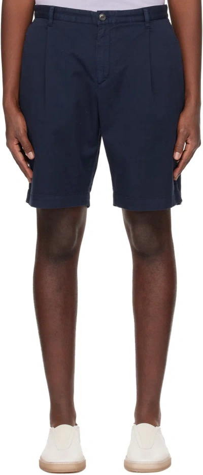 SUNSPEL NAVY PLEATED SHORTS