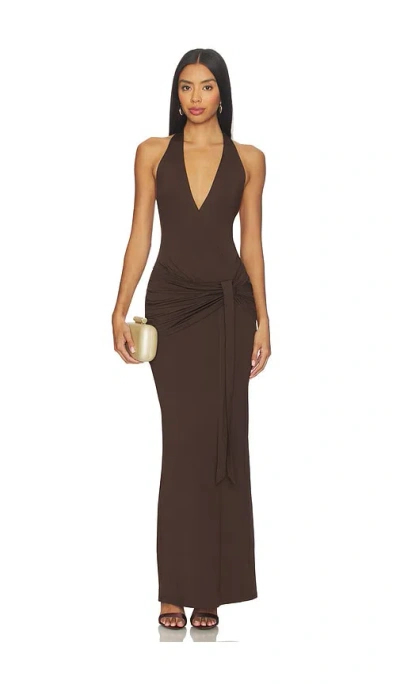 SUPERDOWN CHLOE HALTER MAXI DRESS
