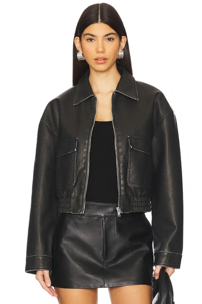 SUPERDOWN LOLO FAUX LEATHER JACKET
