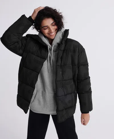 SUPERDRY SUPERDRY DAMEN EDIT UME STEPPJACKE MIT DURCHGEHENDEM PRINT