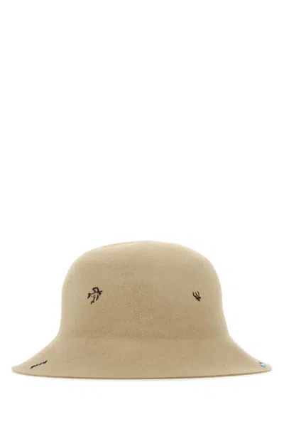 SUPERDUPER SUPERDUPER SAND FELT FREYA BUCKET HAT