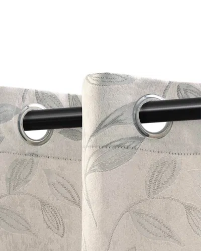 SUPERIOR SUPERIOR 26X63 LEAVES MODERN BOHEMIAN BLACKOUT 2PC CURTAIN PANEL SET