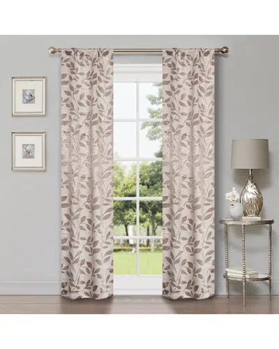 SUPERIOR SUPERIOR 26X84 LEAVES MODERN BOHEMIAN BLACKOUT 2PC CURTAIN PANEL SET