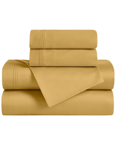 SUPERIOR SUPERIOR 650 THREAD COUNT EGYPTIAN COTTON SOLID DEEP POCKET SHEET SET
