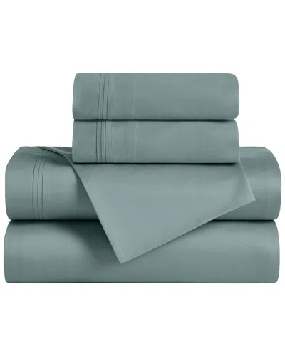 SUPERIOR SUPERIOR 650 THREAD COUNT EGYPTIAN COTTON SOLID DEEP POCKET SHEET SET
