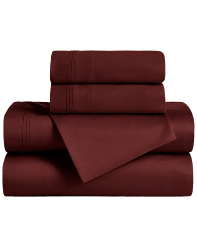 SUPERIOR SUPERIOR 650 THREAD COUNT EGYPTIAN COTTON SOLID DEEP POCKET SHEET SET