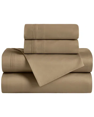 SUPERIOR SUPERIOR 650 THREAD COUNT EGYPTIAN COTTON SOLID DEEP POCKET SHEET SET