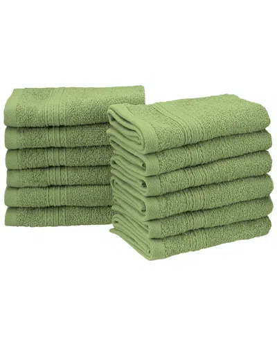SUPERIOR SUPERIOR ECO-FRIENDLY 12PC SOLID FACE COTTON TOWEL SET