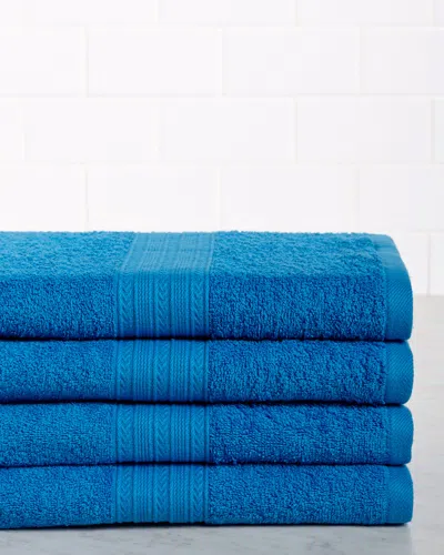 SUPERIOR SUPERIOR ECO-FRIENDLY 4PC SOLID BATH COTTON TOWEL SET