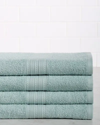 SUPERIOR SUPERIOR ECO-FRIENDLY 4PC SOLID BATH COTTON TOWEL SET