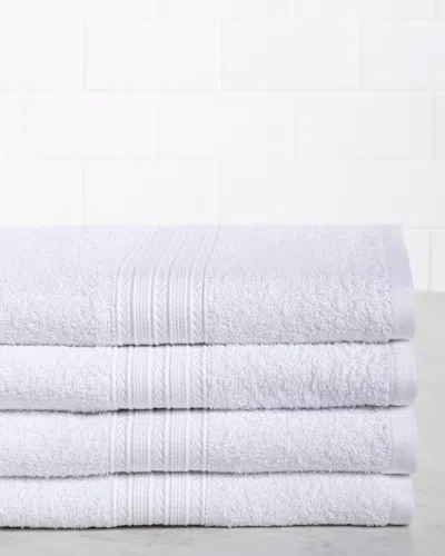 SUPERIOR SUPERIOR ECO-FRIENDLY 4PC SOLID BATH COTTON TOWEL SET