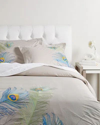 SUPERIOR SUPERIOR EMBROIDERED PEACOCK 3PC COTTON DUVET COVER SET